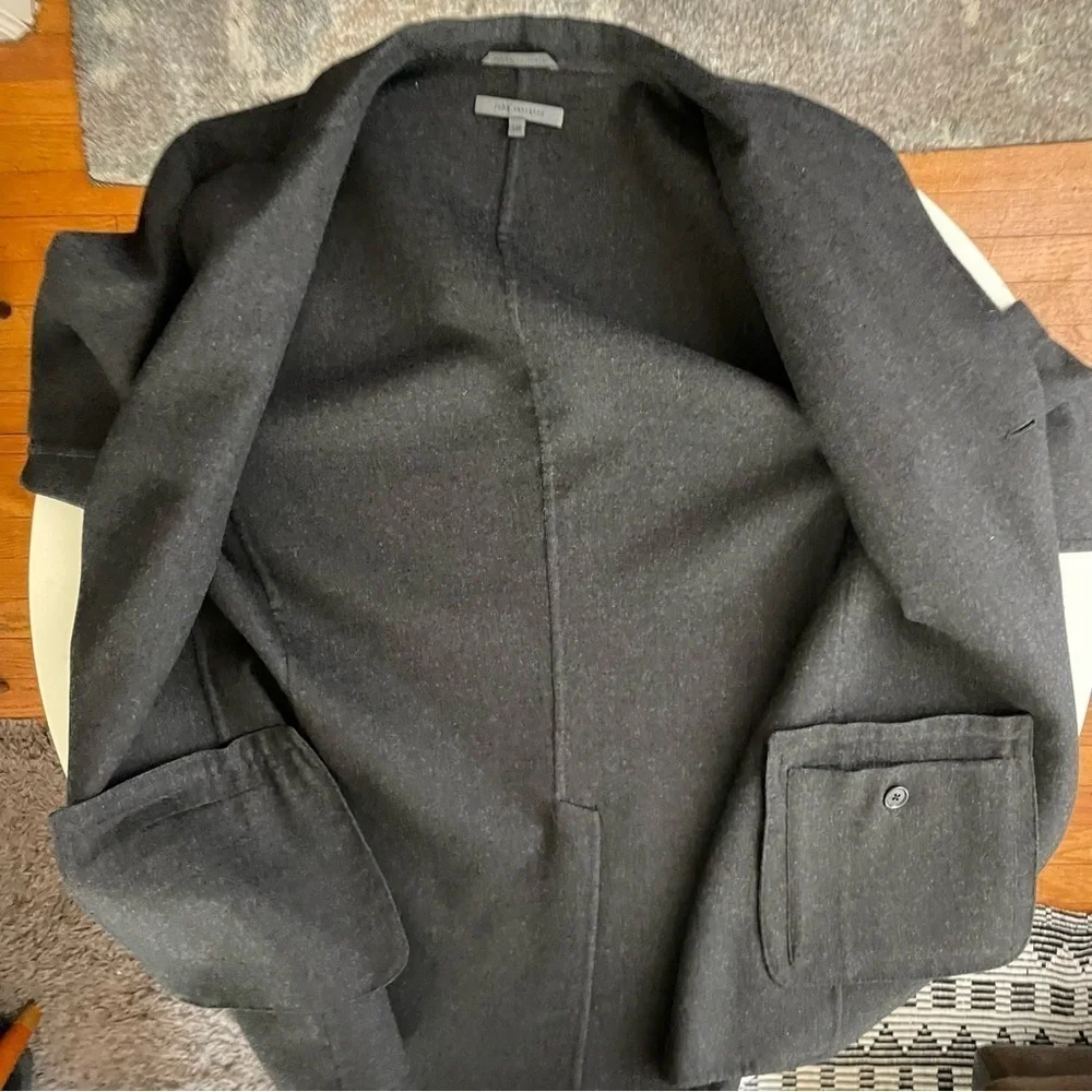 John Varvatos Men’s Wool Unstructured Blazer Coat Gray Size Large Made in Italy